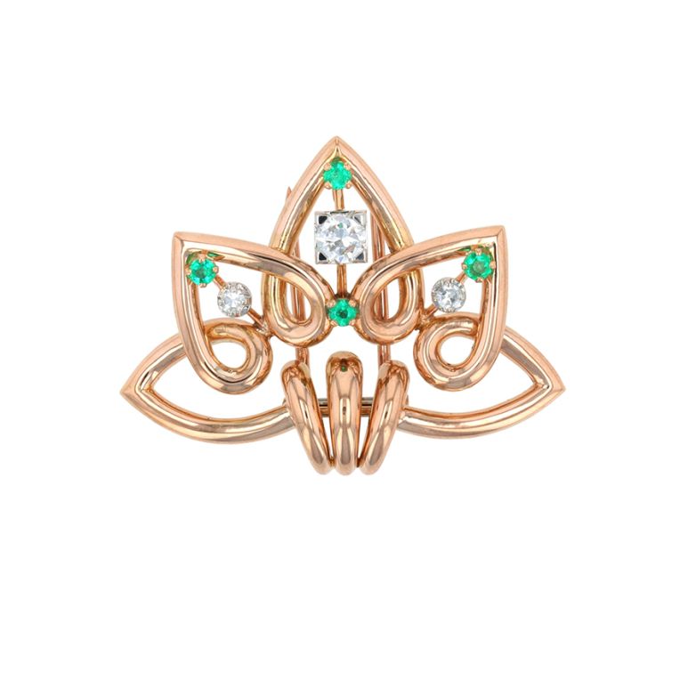 Acheter Broche vintage émeraudes 0.32 carat et diamants 0.33 carat or jaune 11.10g Comme neuf - 2700,00 € Broche vintage émeraudes 0.32 carat et diamants 0.33 carat or jaune 11.10g Comme neuf - reconditionné disponible sur Gemme Les Bijoux